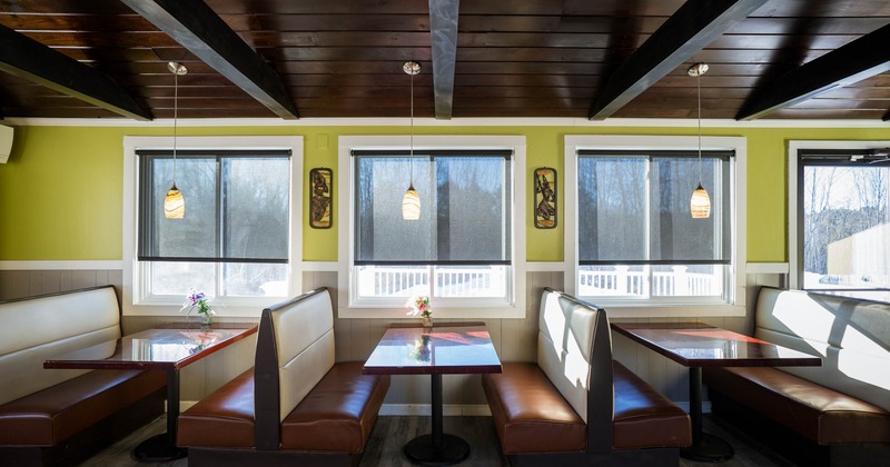 Interior, restaurant booths
