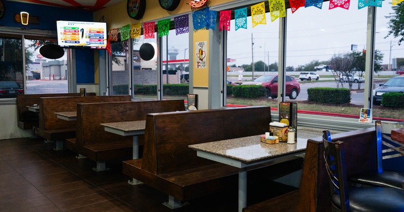 Interior tables ready for guests