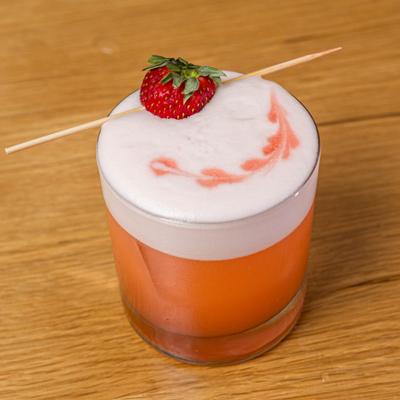 Strawberry whiskey sour.