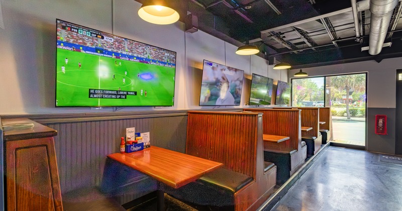 Interior, booths