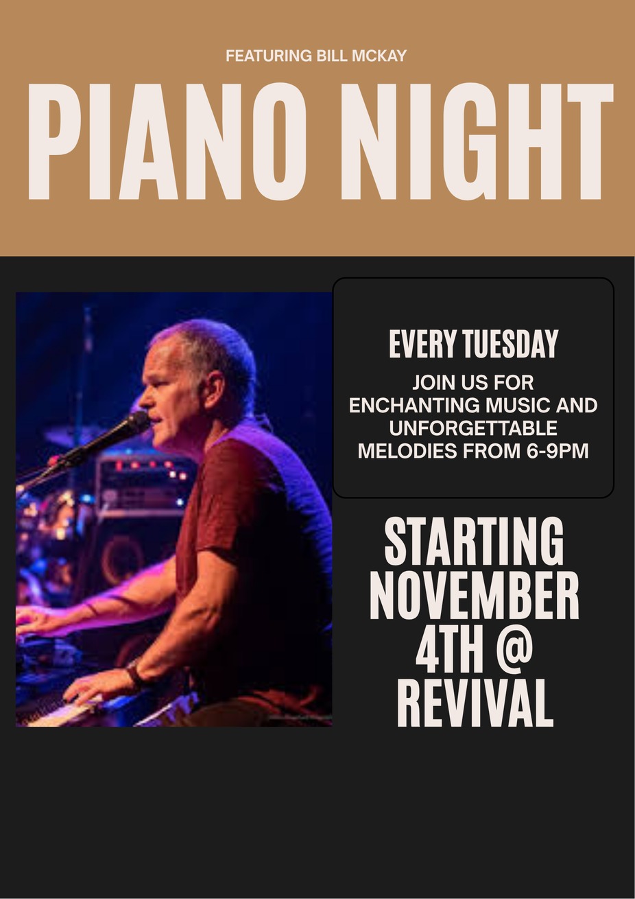 Piano Night every Tuesday with Bill Mckay event photo