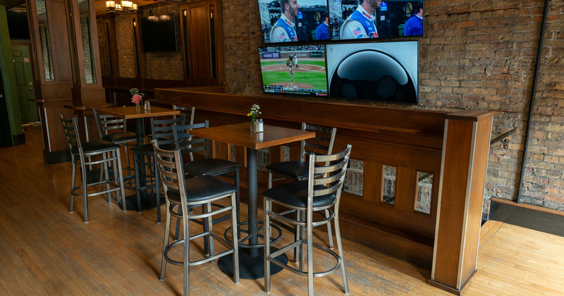 High tables and chairs