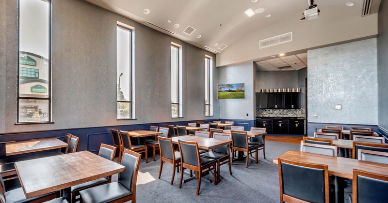 Interior, tables and seats