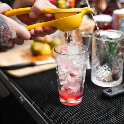 Drinks being served.