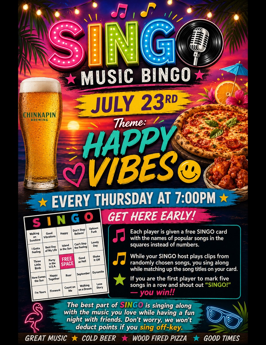 Singo Happy Vibes 7/23 7pm event photo