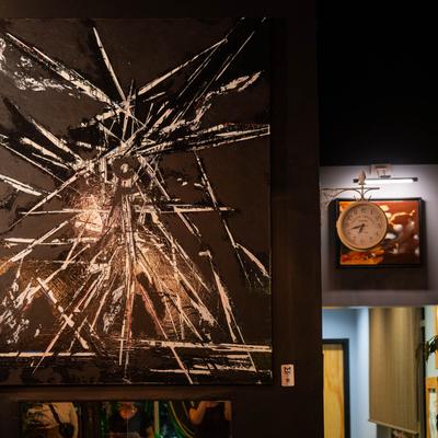 The Art work of Brian Anderson at 13 Tacos & Taps.