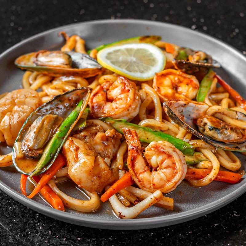 menu item 69 of 85, Spicy Seafood Pasta Udon
