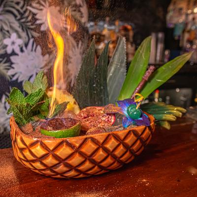 Luau Scorpion Bowl cocktail.