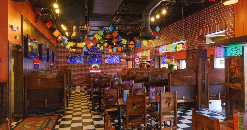 Festive Mexican restaurant interior