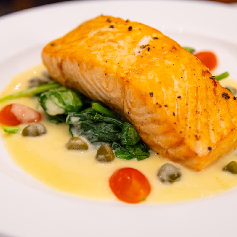 Broiled Salmon Piccata photo