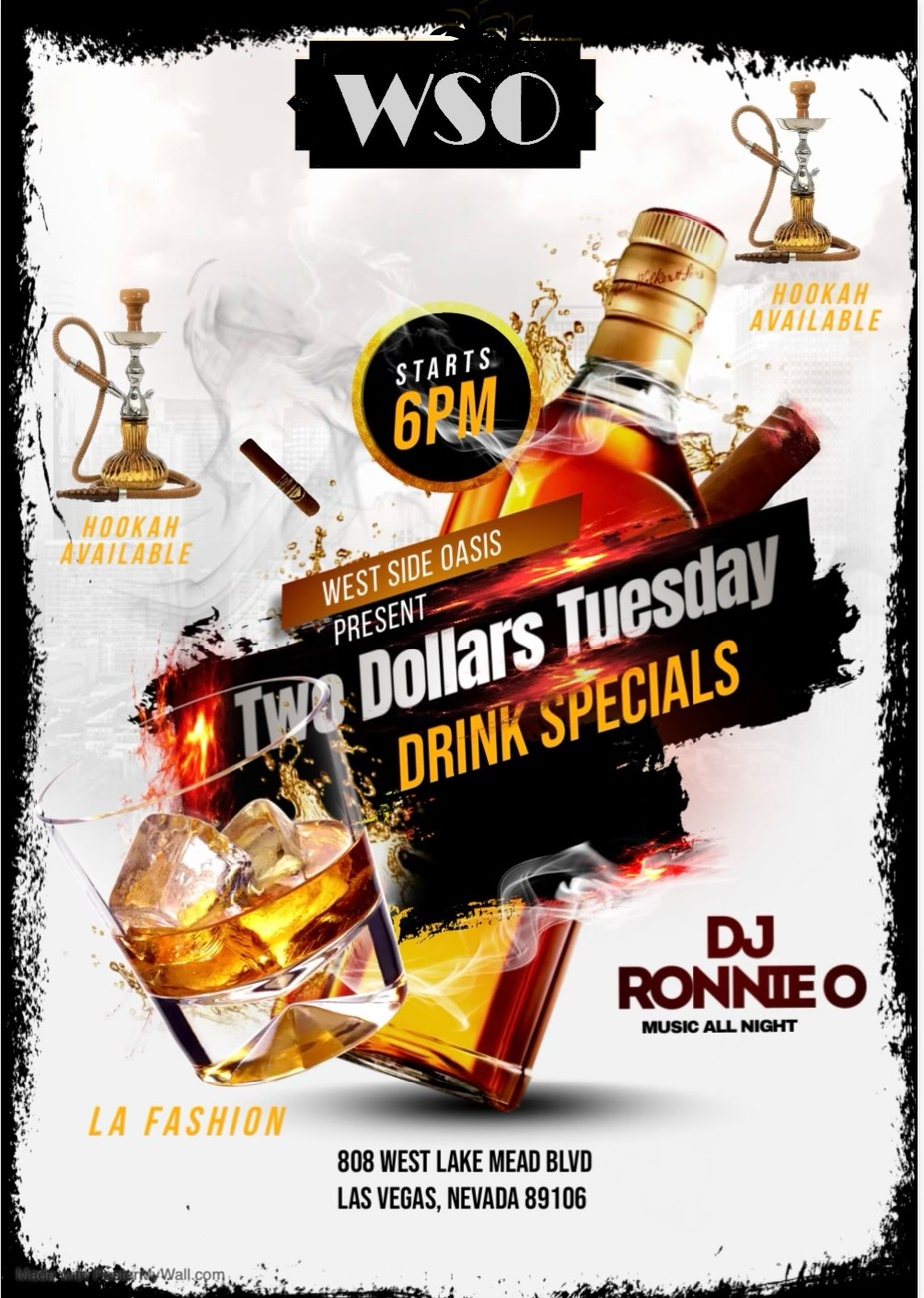 $2 Tuesday with Dj Ronnie-o event photo