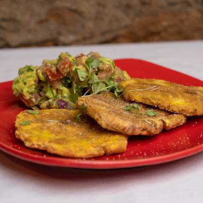 Tostones w/ Avocado Salsa