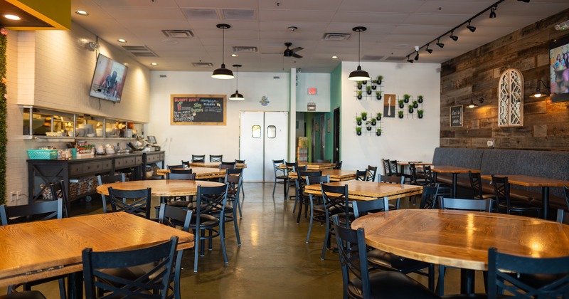 Restaurant interior, dining area