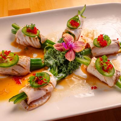 Yellowtail with jalapeno.