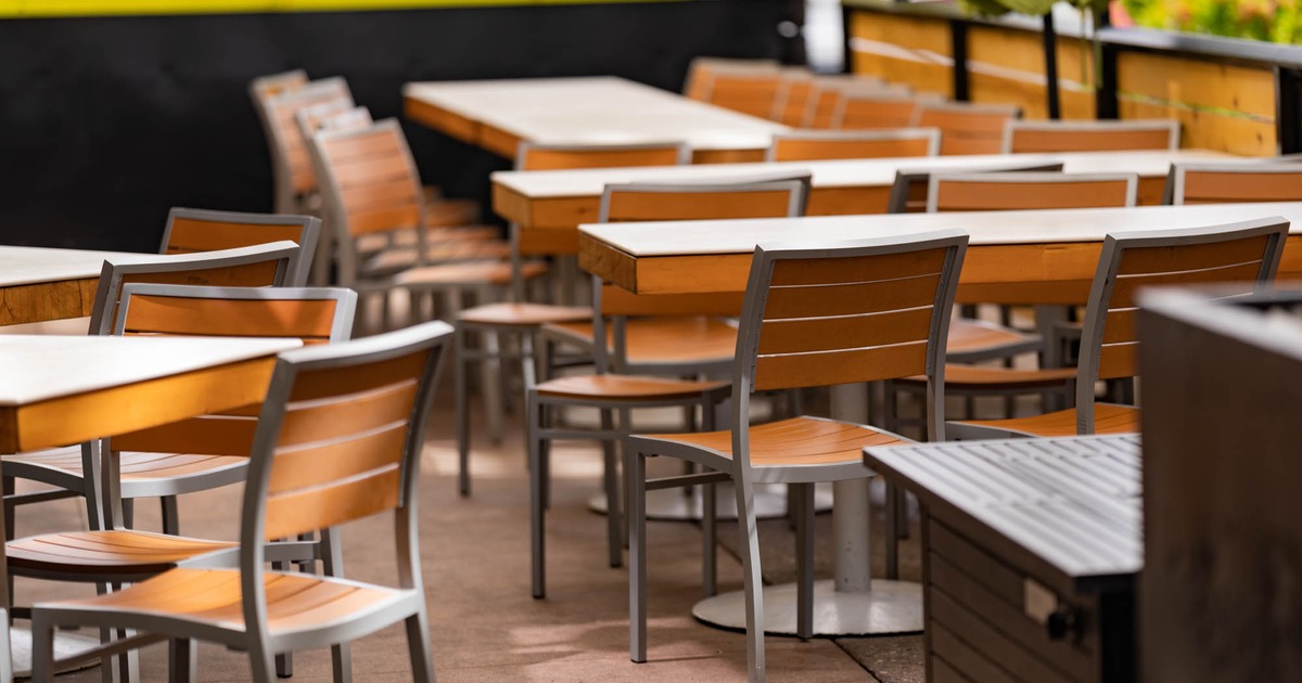 Interior, tables and chairs