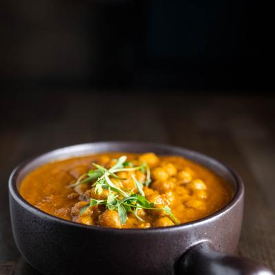 Chickpeas cooked with Indian spices