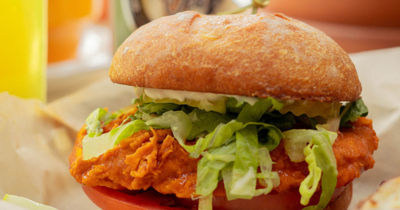 Buffalo Chicken Sandwich served
