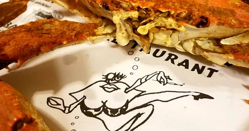 Crab platter closeup