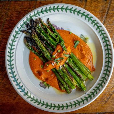 Asparagus, top view.