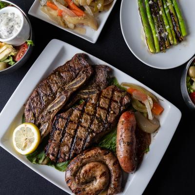 Grilled Sampler, top view.