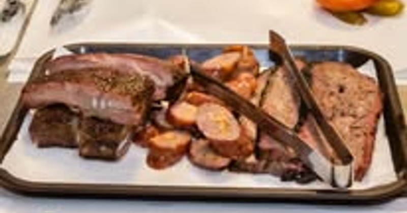 Various meats on a platter