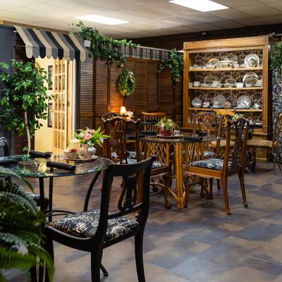 Interior, seating area