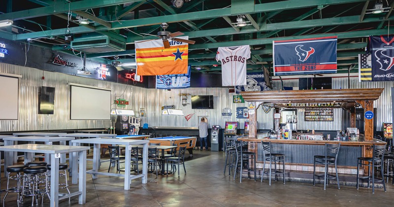 View of dining and bar area