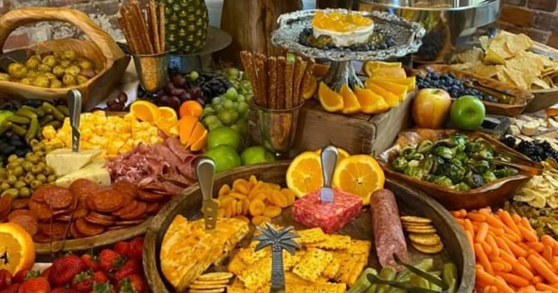 Variety of doshes served on a table