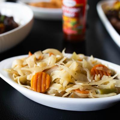 Cabbage salad with carrots.