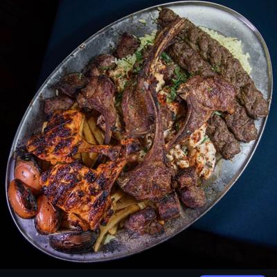 The mixed grill plate.