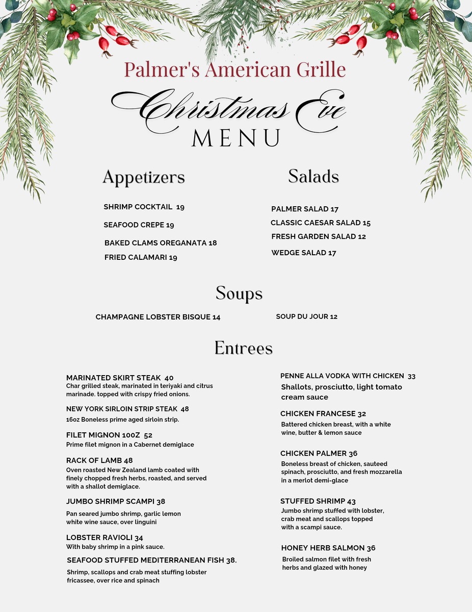 Christmas Eve Menu event photo