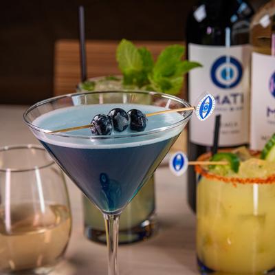 Blue Martini cocktail.
