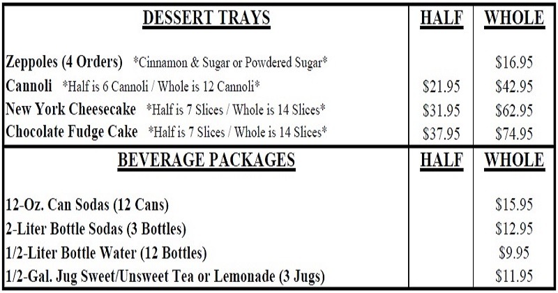 Catering Menu Part 6