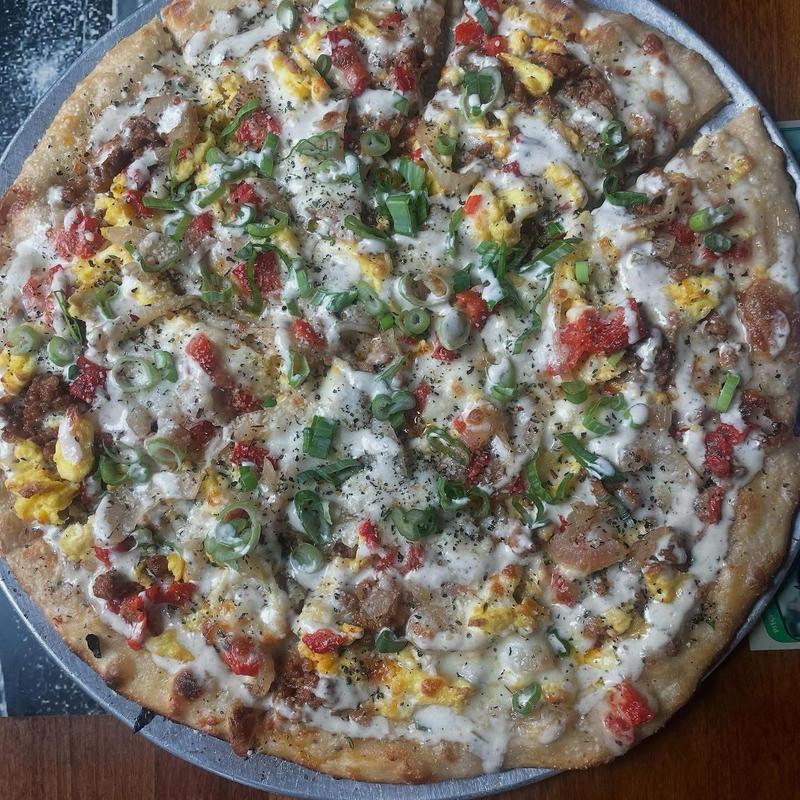 Sicilian Sunrise Breakfast Pizza photo