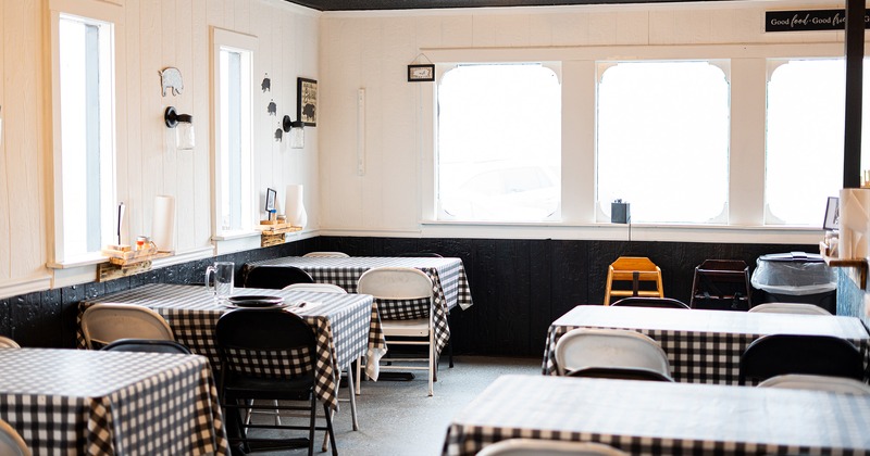 Interior space, dining area