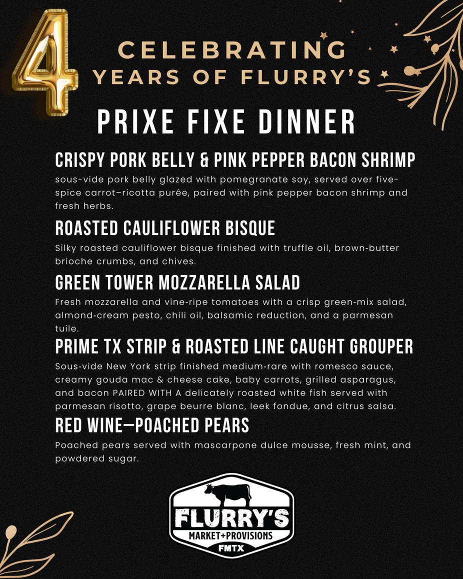 4 Year Anniversary Prix Fixe - 5 Course Dinner Experience event photo