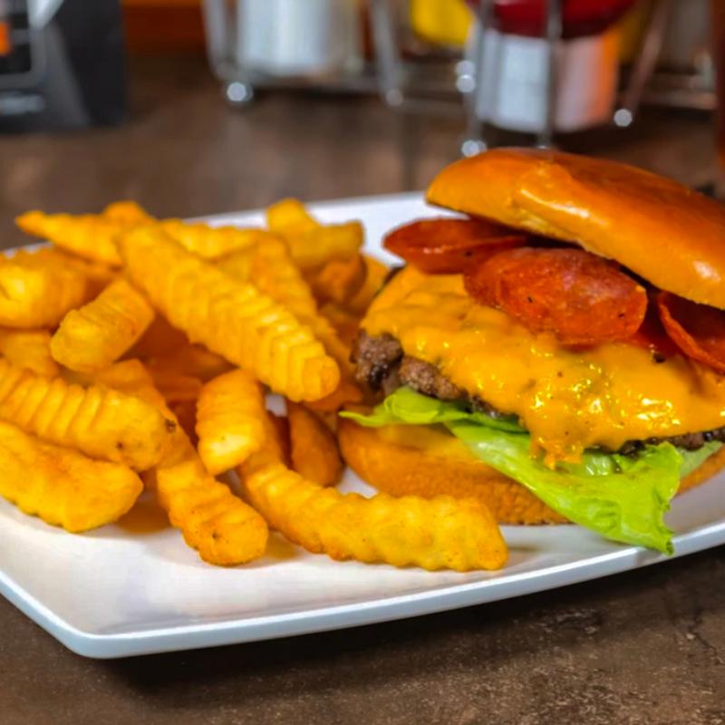 menu item 11 of 17, Pepperoni Cheeseburger
