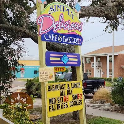 Cafe's exterior sign.