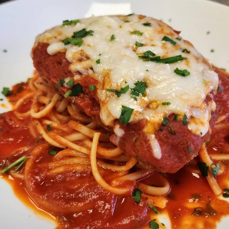 Vegan Chicken Parm Dinner photo