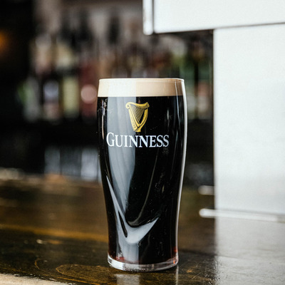 This is a beautifully poured Pint of Guinness.