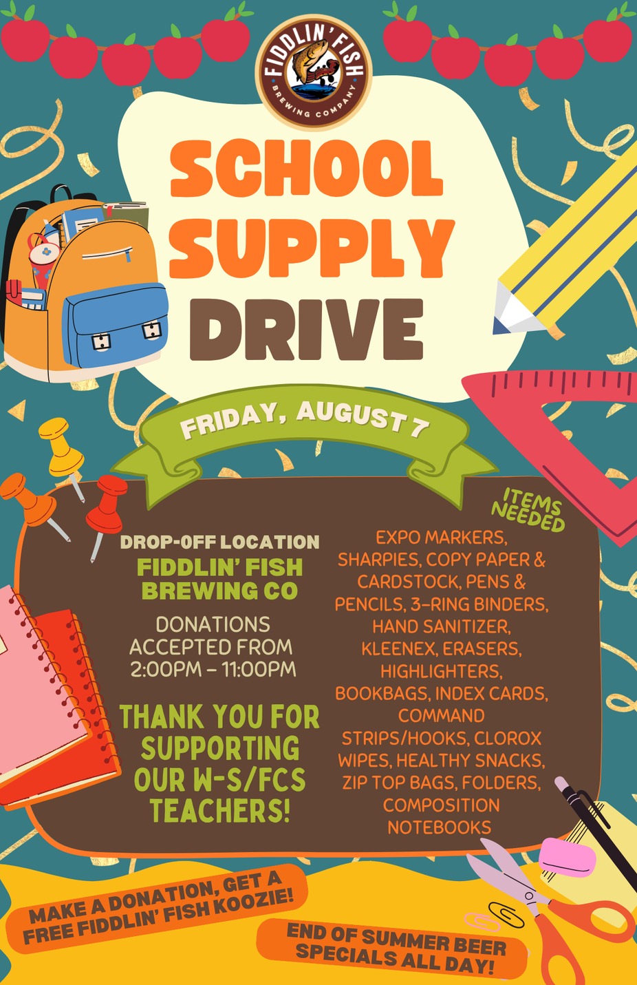 School Supply Drive & End of Summer Party event photo