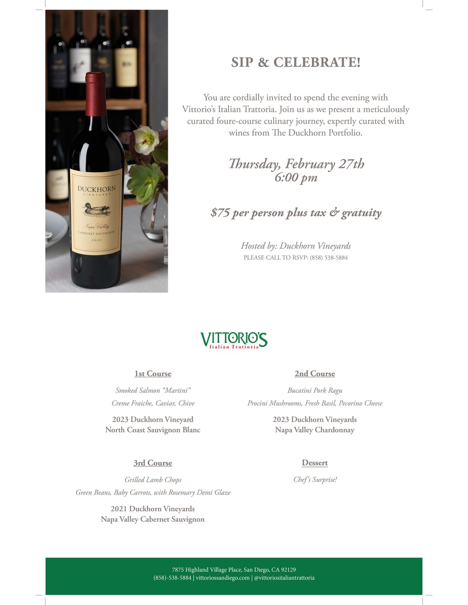 The Duckhorn Portfolio Wine Dinner event photo