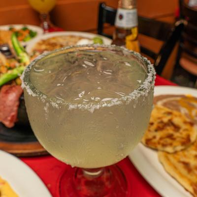 Classic margarita with a salted rim.