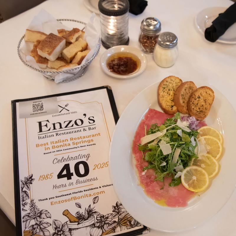 menu item 1 of 13, Tuna Carpaccio Lemon EVOO