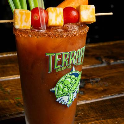 A served Bloody Mary.