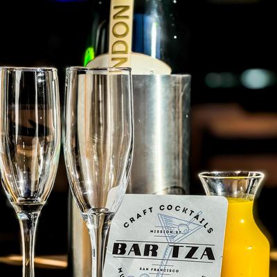 Mimosa cocktail set.