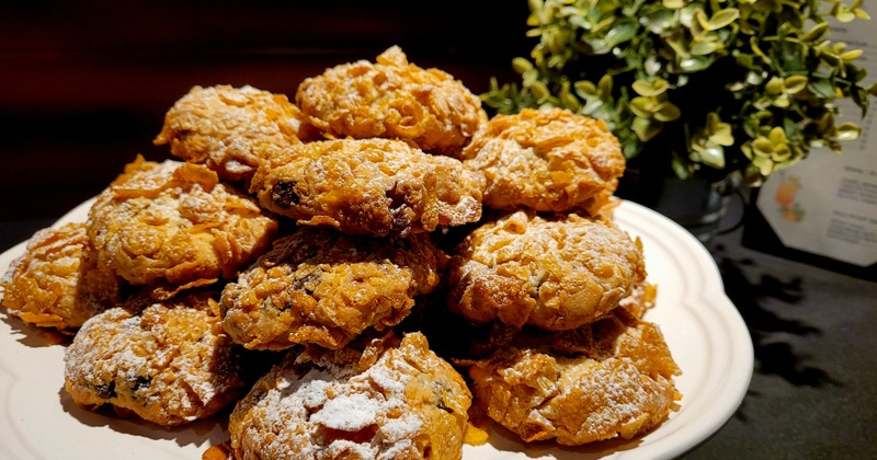 A pile of Three Cornflake Crunch Cookies