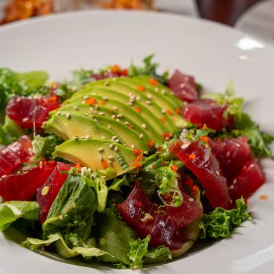 Tuna avocado salad.