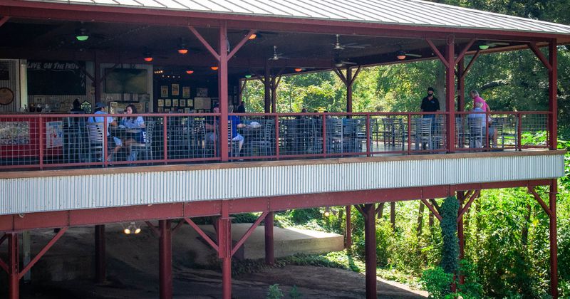 View of patio area from outside
