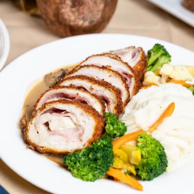 Classic Chicken Cordon Bleu.